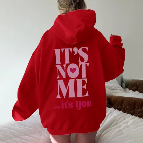 Vista 4 de Hoodies For Womens Fall Fashion 2023,It's Not Me XXOO It is You Crewneck Sweatshirt Comfy 2023 Trendy Tops Outfits