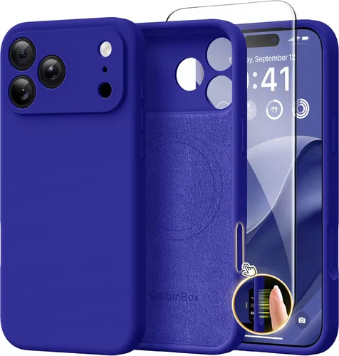 Vista 26 de GolbinBox - Funda magnética para iPhone 17e/16e, funda de silicona, color Verde militar