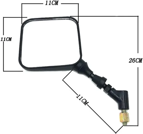 Vista 3 de Earlyred - Espejos retrovisores para motocicleta de doble uso, espejos laterales compatibles con Suzuki DRZ400 DR650 DR650S DR 650 500 400 370 350
