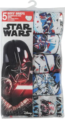 Vista 3 de STAR WARS Boys' Big 100% Combed Cotton Poly-Blend Athletic Boxer Briefs in Sizes 4, 6, 8, 10 and 12