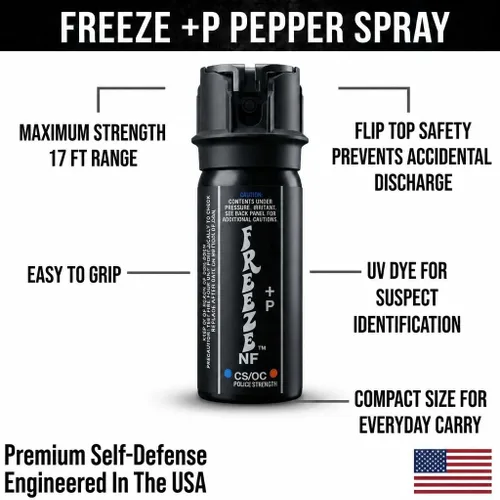 Vista 3 de Freeze +P Spray pimienta (NF) - 2 oz Stream (Flip Top)
