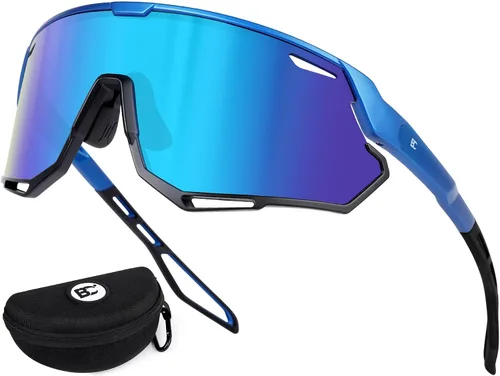 Vista 14 de BIRCEN Gafas de sol deportivas de béisbol para hombre: TR90 gafas de ciclismo ligeras envolventes para correr al aire libre MTB Bike