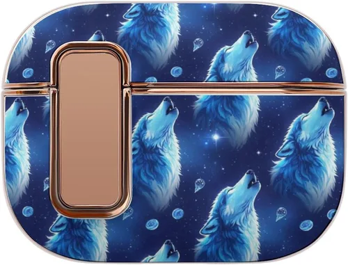 Vista 9 de Full Protective Cover Compatible with Airpods Pro 2 Wireless Charging Case for Women with Lock, Purple Galaxy Dragon, Safe and Shockproof