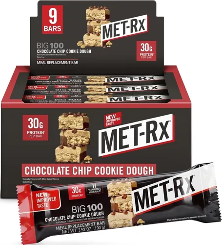 Vista 8 de MET-Rx Big 100 barras de proteínas colosales, Blueberry Cobbler, barras de reemplazo de comidas, 4