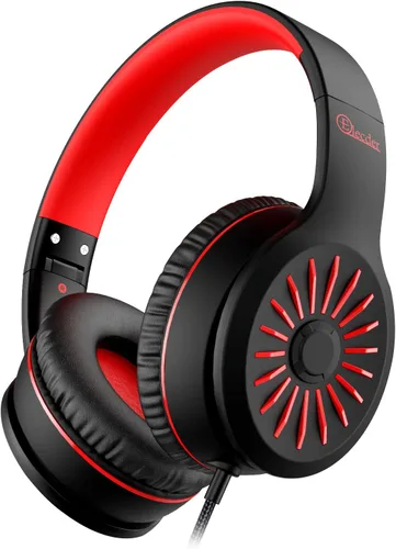 Vista 10 de ELECDER i45 - Auriculares para niños con cable para la escuela, color negro