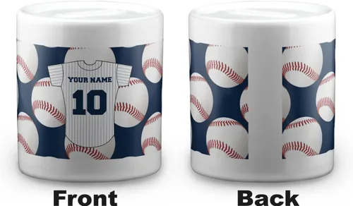 Vista 2 de Banco de monedas de jersey de béisbol personalizado