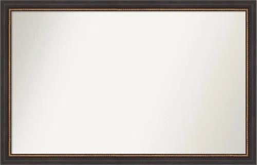 Vista 41 de Amanti Art Espejo de baño negro para sobre el fregadero, 23 x 23 pulgadas, espejo cuadrado negro Ashton, marco de madera tradicional mediano, se
