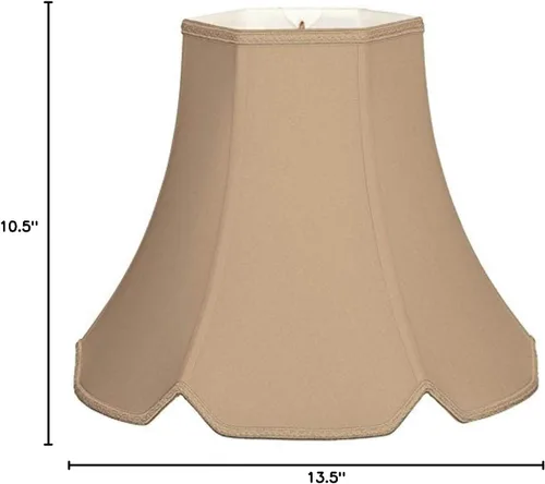 Vista 4 de Royal Designs - Pantalla hexagonal con muescas en V, oro antiguo, 5 x 10 x 9.5 pulgadas