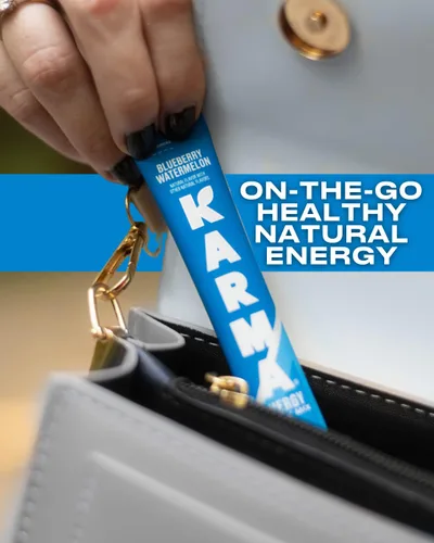 Vista 4 de Karma Paquetes de hidratación energética, paquete de 6, mezcla de bebida de sandía y arándanos con nootrópicos Cognizin®, vitaminas y apoyo