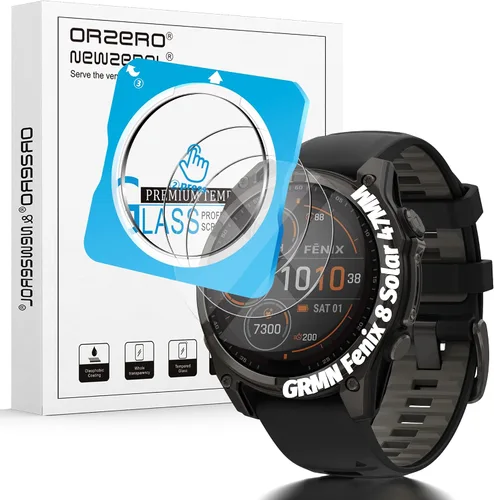Vista 16 de Orzero - Protector de pantalla de vidrio templado compatible con Garmin Forerunner 70/170/170 Music/165/165 Music 1.677 in, protector de pantalla