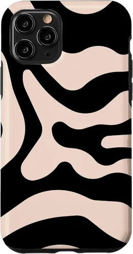 Vista 10 de Funda para iPhone 15 Retro Negro 60s 70s Estético Retro Liquid Swirl Groovy