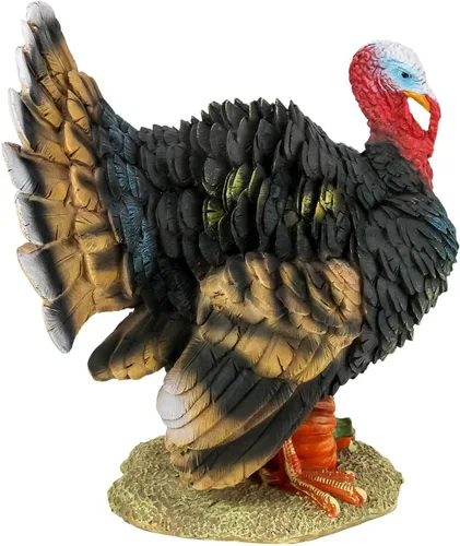 Vista 8 de Design Toscano QM2373100 Estatua de Pavo Norteamericano, a todo color, Pequeña