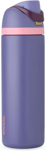 Vista 118 de Owala FreeSip - Botella de agua de acero inoxidable de 24 onzas, pistas de esquí de los años 80