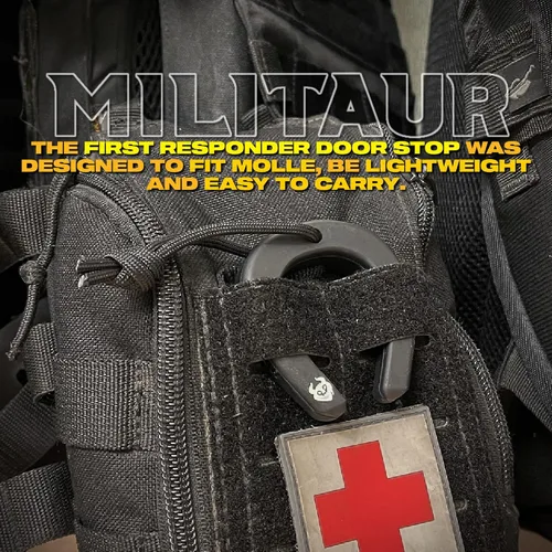 Vista 5 de First Responder - Tope de puerta / Jam Multi (paquete de 3) – Compatible con sistemas Molle, herramienta táctica para policía, EMS, EMT, bomberos