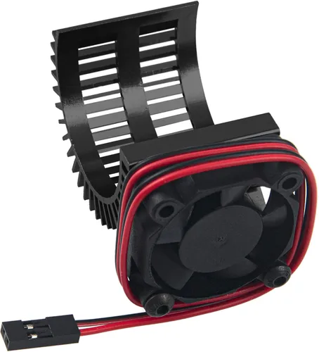 Vista 2 de Disipador de calor de motor RC 540 545 550 sin escobillas cepillado con ventilador de enfriamiento de 5-6 V compatible con Traxxas HSP HPI Wltoys