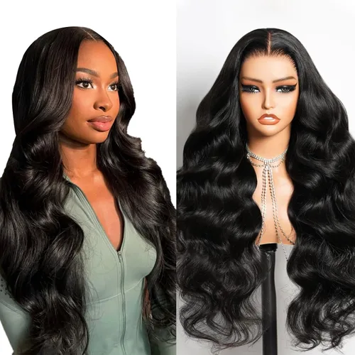 Vista 28 de Aaliweya Pelucas de cabello humano ondulado con cierre de encaje suizo real HD de 5 x 5 para mujer, densidad 15A, 200%, sin pegamento, con cordón