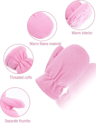 Vista 4 de SATINIOR - Guantes de forro polar para niños (3 pares)