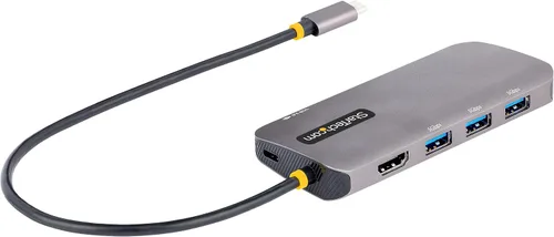 Vista 9 de StarTech Hub USB-C 4 en 1, HDMI 4K 60Hz, modo Alt, 100W PD, MacBook, TAA Extra long 10in 25cm cable, Surface Pro 7 iPad Pro HP Elite, Thunderbolt