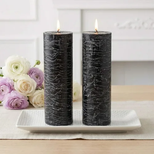 Vista 52 de Richland® Juego de 20 velas de pilar de 2 x 3 pulgadas, color marfil sin perfume