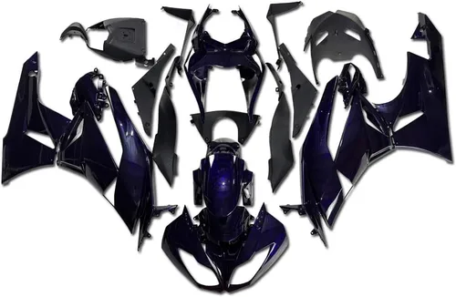 Vista 22 de US STOCK - Carenado negro brillante apto para 2009-2012 ZX6R 636 ZX-6R inyección ABS plásticos posventa carrocería 2010 2011 09 10 11 12
