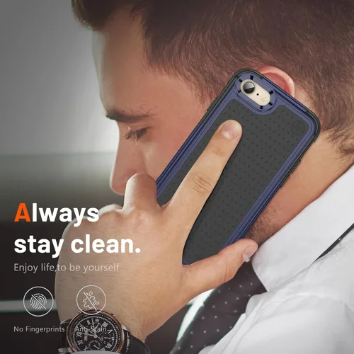 Vista 218 de Jeylly Funda para iPhone SE/Funda para iPhone 5S, Exterior de Plástico Duro que Absorbe Golpes + Interior de Silicona de Goma Defensor contra