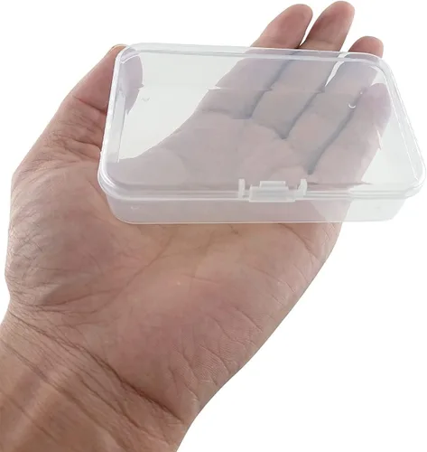 Vista 3 de MFDSJ 6 piezas de contenedores de almacenamiento de plástico mini con tapa, caja transparente rectangular de 3.5x2.4 pulgadas para recoger objetos