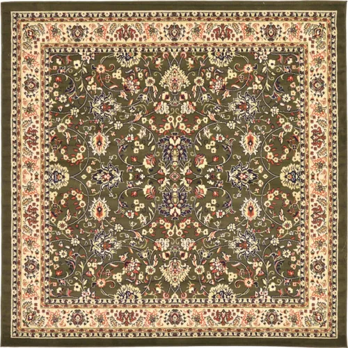 Vista 55 de Unique Loom Sialk Hill Collection - Alfombra de área Washington (6' 1" x 9' Rectángulo Burdeos/Crema)