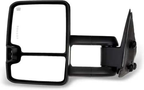 Vista 5 de FINDAUTO Espejos de remolque compatibles con Chevy Silverado 1999-2002 para GMC Sierra 1500/2500 Espejos de remolque con luz LED calefactable