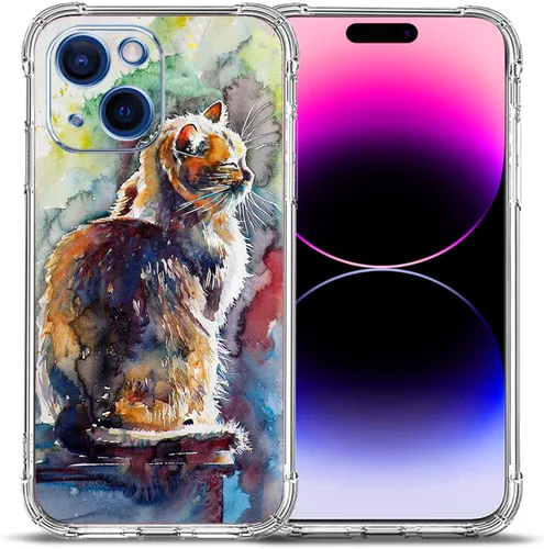 Vista 31 de Funda para iPhone 15 Plus, hermosa protección contra caídas de flores rosas, a prueba de golpes, funda protectora de cuerpo completo resistente a