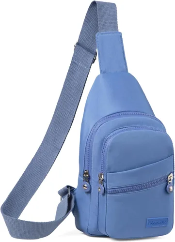 Vista 19 de Banelu Pequeña mochila bandolera bandolera para mujeres y hombres, bolsa de pecho, riñonera cruzada para exteriores, senderismo, viajes, color negro