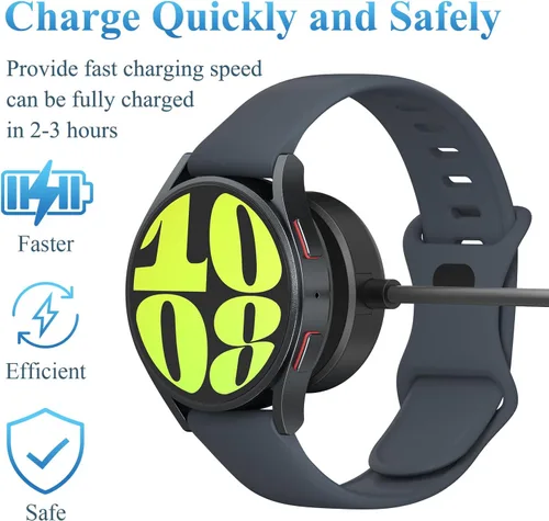 Vista 5 de Cable de carga compatible con cargador de reloj Samsung Galaxy, cable de carga USB tipo C para Samsung Galaxy Watch 7/6/5/5 Pro/Watch 4/4