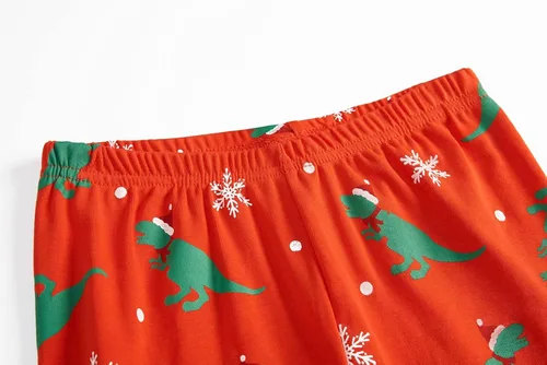 Vista 8 de Pijamas de Navidad para niños pequeños y niñas, 100% algodón, dinosaurio, estrellado, ropa de dormir de manga larga, 2 piezas, ropa para niños