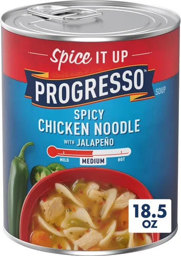 Vista 6 de Progresso Sopa enlatada de fideos de pollo picante con jalapeño, 18.5 oz