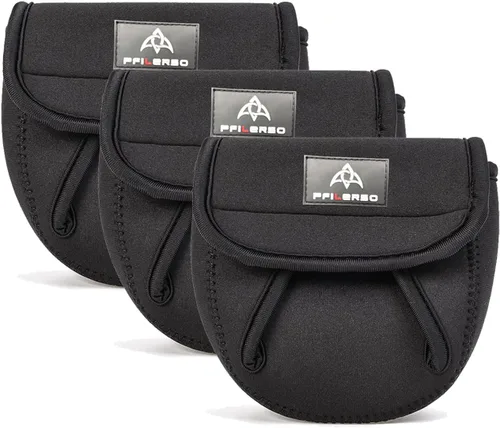 Vista 10 de 3Pcs Fundas para Carrete de Pesca Giratoria Bolsa de Transporte para Carrete de Pesca de Arrastre Estuche Protector Funda para Carrete de Pesca