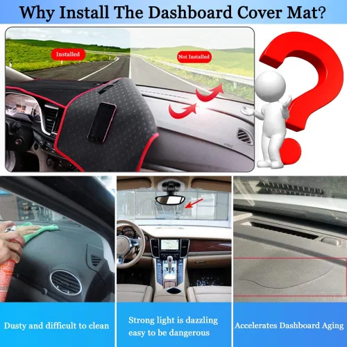Vista 2 de Funda para salpicadero Alfombrilla para salpicadero Alfombrilla para tablero a medida para Nissan Frontier 2007-2019 para Suzuki Equator 2009-2012