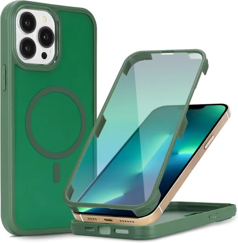 Vista 37 de Funda magnética para iPhone 12 mini con protector de pantalla integrado, compatible con MagSafe, para Apple 12 Mini, fundas de cuerpo completo