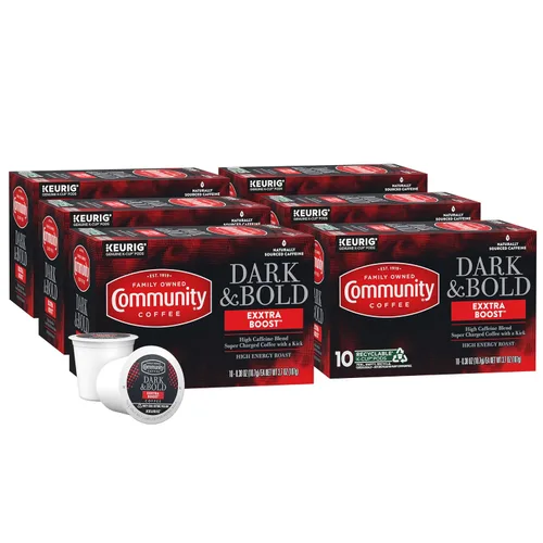 Vista 20 de Community Coffee Dark & Bold Espresso Roast - 12 cápsulas de café tostado extra oscuro, compatible con cafeteras Keurig 2.0 K-Cup, 12