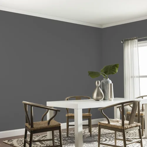 Vista 190 de Glidden Pintura Interior + Imprimación: Gris/Plata Antigua, Una Capa, Satinado, 1 Galón