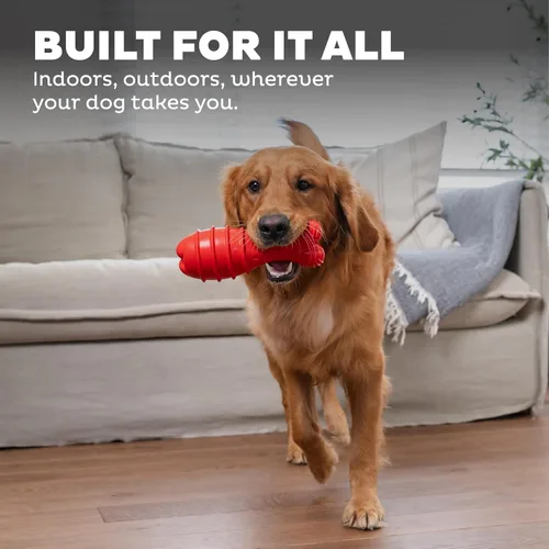 Vista 6 de Outward Hound Grunt Fetch Stick - Juguete para perro, conejito, rojo