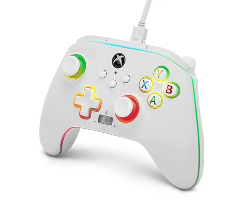 Vista 5 de PowerA Spectra Infinity Enhanced Wired Controller for Xbox Series XS - White Tienda Exclusive gamepad video gaming controller works with Xbox One