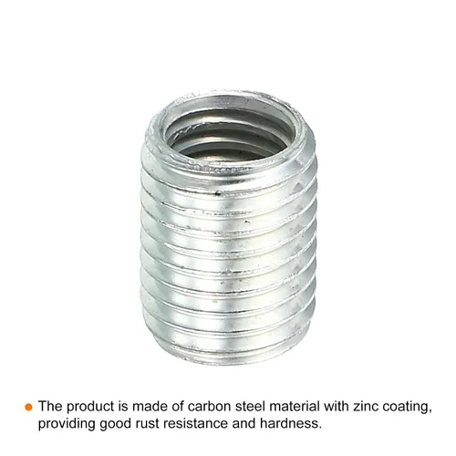 Vista 4 de PATIKIL Adaptadores de rosca M8x1mm a M6x1mm Manguito Reductor Tuerca Reductora, Paquete de 10 Tuerca de conversión de tornillo de 0.394 in