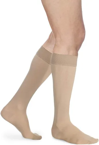 Vista 10 de SIGVARIS Essential Opaque 860 - Calcetines altos para pantorrilla con agarre superior de 20-30 mmHg