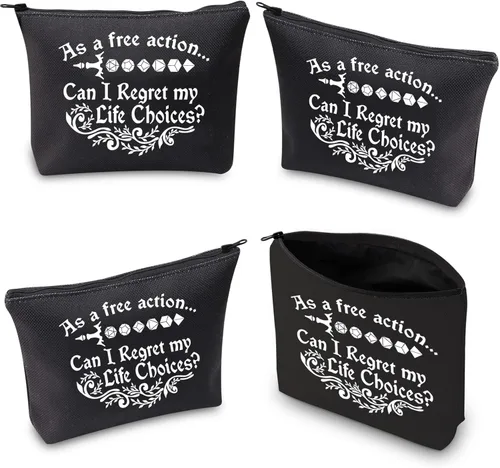 Vista 3 de WCGXKO Bolsa de maquillaje con cremallera para jugadores, Como un libre, Cremallera