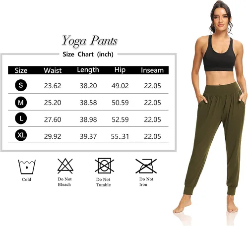 Vista 6 de DIBAOLONG - Pantalones deportivos holgados para mujer para entrenamiento yoga o descanso cómodos con bolsillos