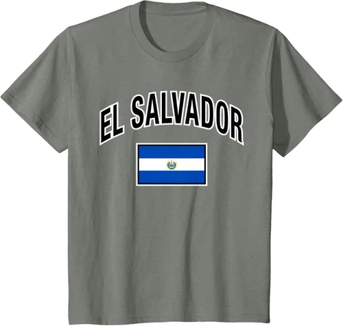 Vista 56 de Camiseta salvadoreña Orgullosa Bandera de El Salvador, Negro