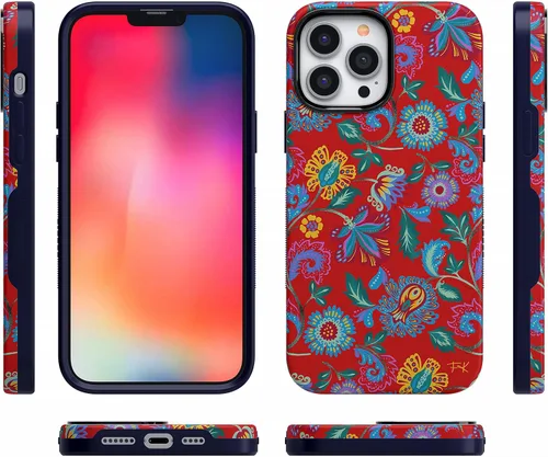Vista 5 de Funda Casely para iPhone 13 Pro Compatible con MagSafe Flores Pintadas Funda Floral de Frida Kahlo para iPhone 13 Pro