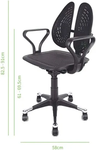 Vista 2 de Ergonomic Office Chair Home Staff Chair Can Be Raised and Lowered Computer Chair Conference Chair Comfortable