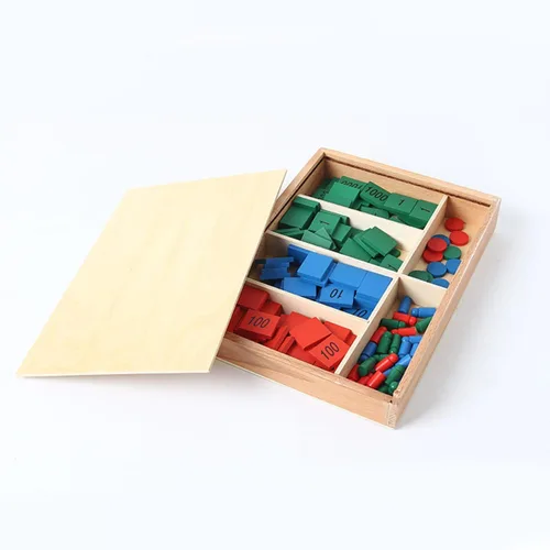 Vista 4 de New Sky Enterprises Professional Montessori Stamp Game Material Kids Counting Learning and Math Aids Juguete de madera