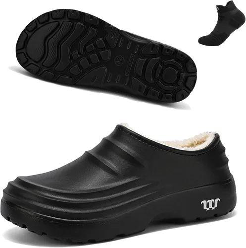 Vista 13 de Armadillo Shoes Zuecos para hombre y mujer, zapatos de chef Armadillo, antideslizantes, cómodos para invierno