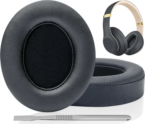 Vista 7 de F FEYCH Beats Studio - Almohadillas de repuesto para Beats Studio 3 y 2 (B0500/ B0501), 2 almohadillas de espuma viscoelástica con aislamiento